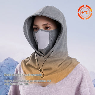 Winter Thermal Fleece Scarf Face Mask & Neck Warmer Hood Hat |  Outdoor Sports