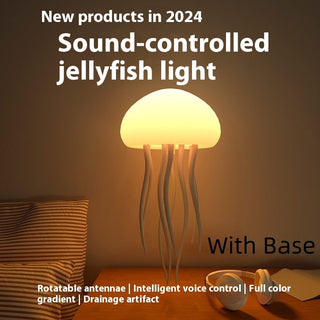 LED Jellyfish Mood Lamp - Smart Portable Night Light for Bedside & Desk Decor