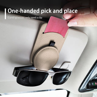 Universal Car Sun Visor Glasses Holder; Multi-Functional Organizer – Sunglasses Clip