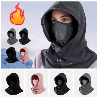 Winter Thermal Fleece Scarf Face Mask & Neck Warmer Hood Hat |  Outdoor Sports