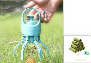 Portable Dog Pooper Scooper with Built-in Poop Bag Dispenser