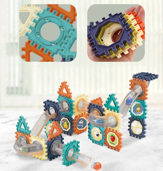 Colorful Window Building Blocks – Sliding Beads and Transparent Pipe Assembly