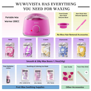 Get Smooth, Hair-Free Skin with WUWUVISTA's Complete Wax Beads Kit