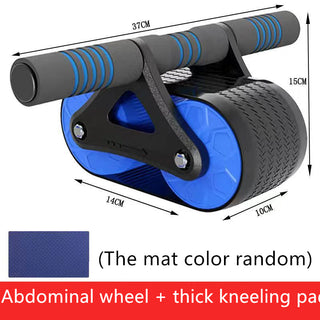 Double Wheel Abdominal Exerciser – Automatic Rebound Ab Wheel Roller