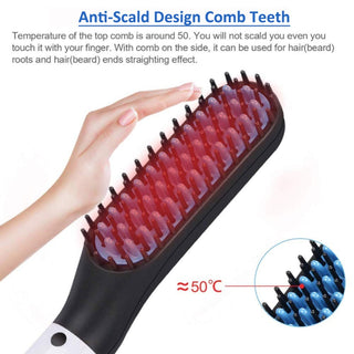 Multifunctional Hair Straightener & Beard Comb Brush for Men - Versatile Styling Tool