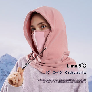 Winter Thermal Fleece Scarf Face Mask & Neck Warmer Hood Hat |  Outdoor Sports