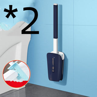 Wall-Mounted Toilet Brush Set with Bucket – No Dead Corner Bathroom Cleaner