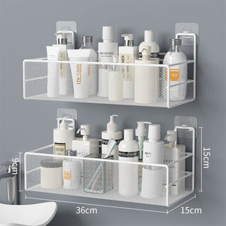 No-Drill Wall-Mounted Bathroom Shelf | Shampoo Organizer &Accessories Holder