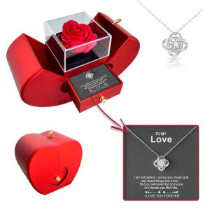 Perfect Christmas, Gift for Girls – Necklace & Artificial Flower Set