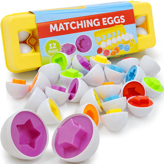 Montessori Shape Matching Egg Toys -Games for Kids and Toddlers