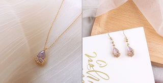 Elegant Crystal Water Drop Pendant Necklace for Women – Fashion Jewelry