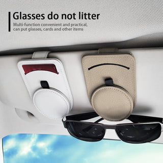 Universal Car Sun Visor Glasses Holder; Multi-Functional Organizer – Sunglasses Clip