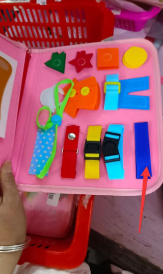 Busy Board for Toddlers – Preschool Dressing & Buttoning Early Education Toy