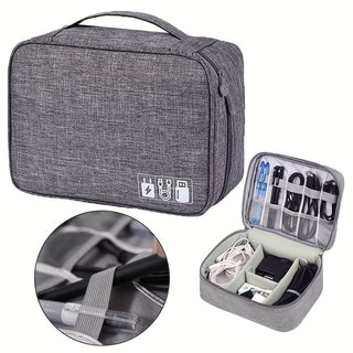 Waterproof Electronics Organizer Travel Cable Storage Bag | Portable Digital Accessories