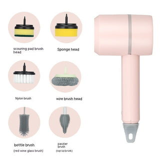 Electric Cleaning Brush for Kitchen & Bathroom – USB Rechargeable Dishwashing Brush