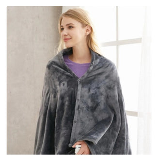 USB Heated Flannel Blanket – Winter Electric Body Warmer & Plush Shawl