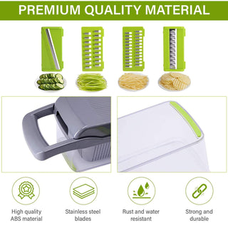 12-in-1 Manual Vegetable Chopper | Multi-Functional Kitchen Gadgets