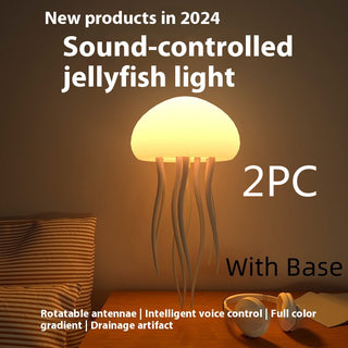 LED Jellyfish Mood Lamp - Smart Portable Night Light for Bedside & Desk Decor