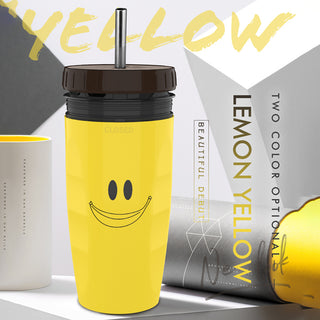 No Lid Twist Cup: Portable Double Insulated Tumbler with Straw | Travel-Friendly