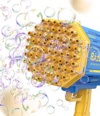 69-Hole Bubble Gun Rocket | Automatic Soap Bubble Machine with Lights for Kids