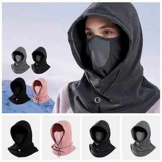 Winter Thermal Fleece Scarf Face Mask & Neck Warmer Hood Hat |  Outdoor Sports