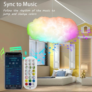 USB Cloud Light with APP Control – 3D RGBIC Music Synchronisation Ambient Light