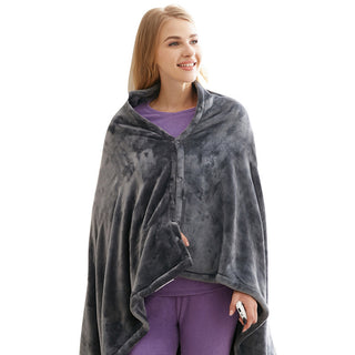 USB Heated Flannel Blanket – Winter Electric Body Warmer & Plush Shawl