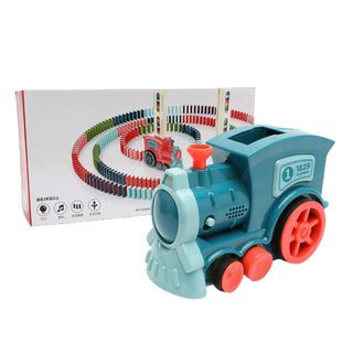 Electric Domino Train Toy Set | Automatic Release Puzzle Building Blocks for Babies