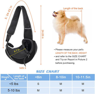 Portable Crossbody Pet Carrier Bag for Dogs and Cats