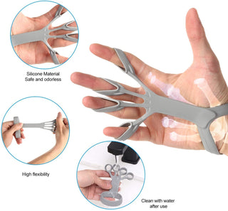 Silicone Grip Finger Exercise  | Arthritis Hand Grip Trainer  Rehabilitation Pain Relief